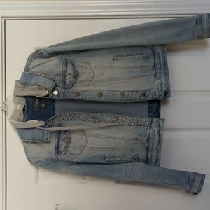 Mark and spruce women size XL jean jacket with detachable hood